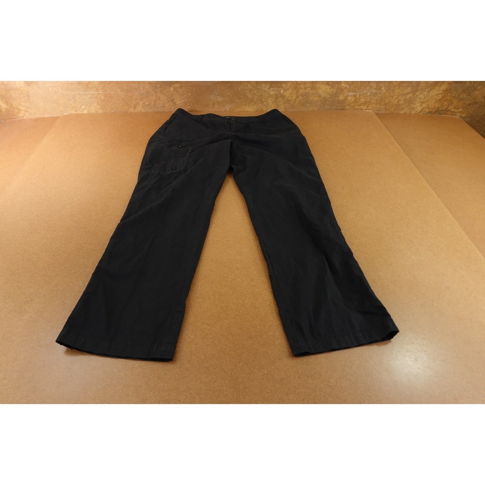 Lauren Ralph Lauren Active Womens Size 10 Black Cotton Straight Leg Utility Pant